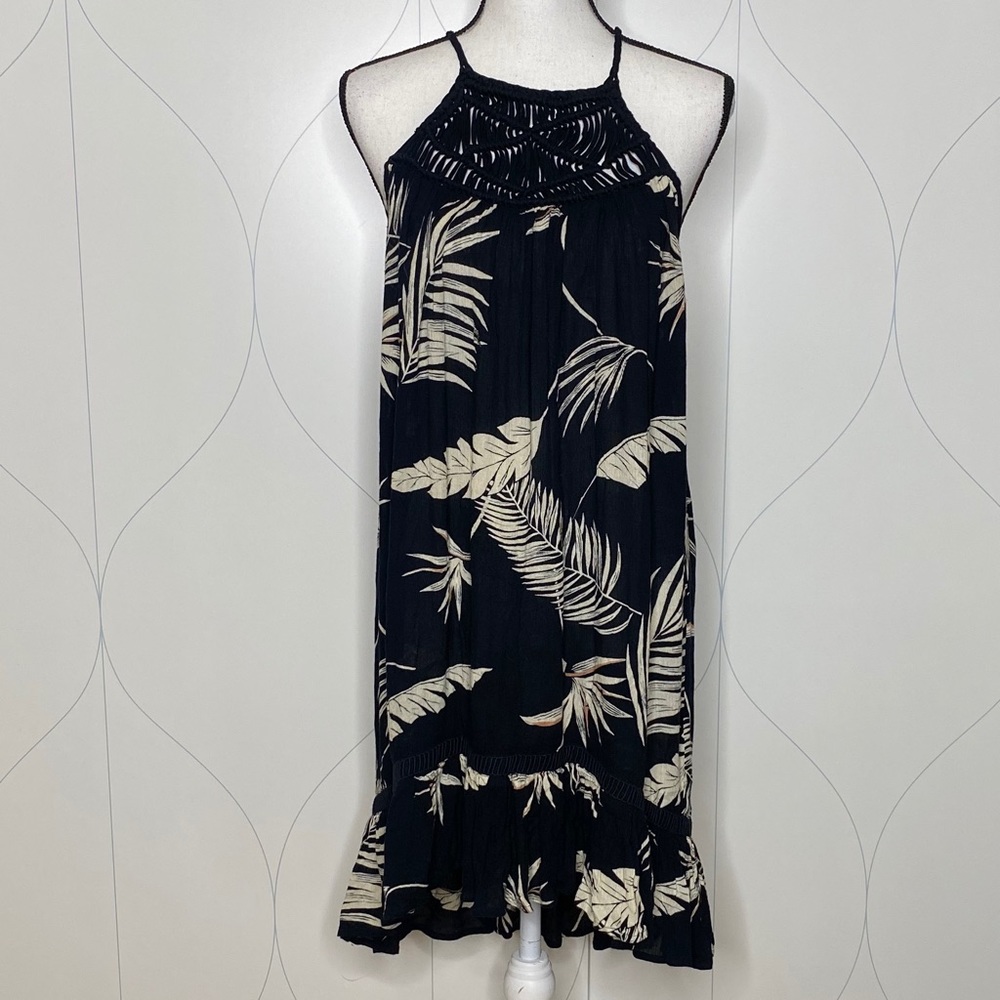 Volcom Not Over It floral Dress black M (12)
